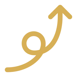 Upward curving arrow icon