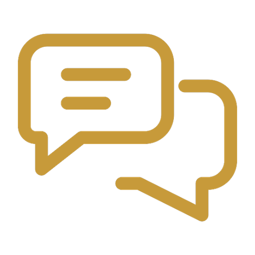 Outlined speech bubbles icon
