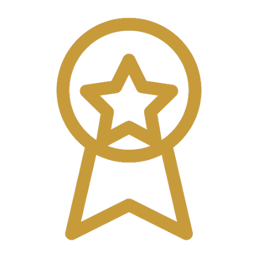 Outlined award rosette icon